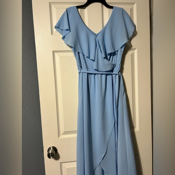 ‼️SOLD‼️ 🩵Light Blue Wrap Dress🩵 - Picture 3 of 4